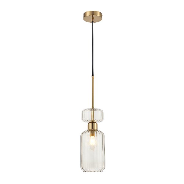 Подвесной светильник Escada 1141/1S E14*60W Antigue copper/Beige 120x120x1200