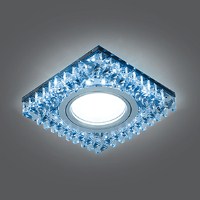 Светильник Точечный ДекорСтекло MR16+LED4100К 1х50Вт GU5.3 Черный 95х95х35мм IP20 BL032 Gauss
