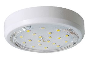 Светильник Точечный Накладной GX53 Белый D95х28мм IP20 Пластик Ecola