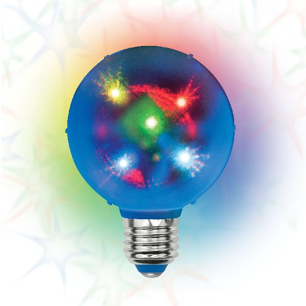Светильник Фигура 3D Шар LED 220В 1,5Вт Е27 RGB D80мм Volpe