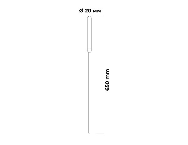 Светильник LED "Колосок" 12В 1Вт 3000K Серебро D20х130х650мм IP65 G-REED/Z -1 BiLight