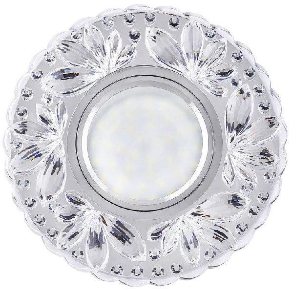 Светильник Точечный ДекорСтекло MR16+LED 1х50Вт GU5.3  Прозрачный D100х25мм  IP20 K1620L-1 LBT