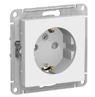 Розетка В Рамку  Одинарная с Заземлением+Шторки Белый IP20 16А 250В ATLASDESIGN Schneider Electric