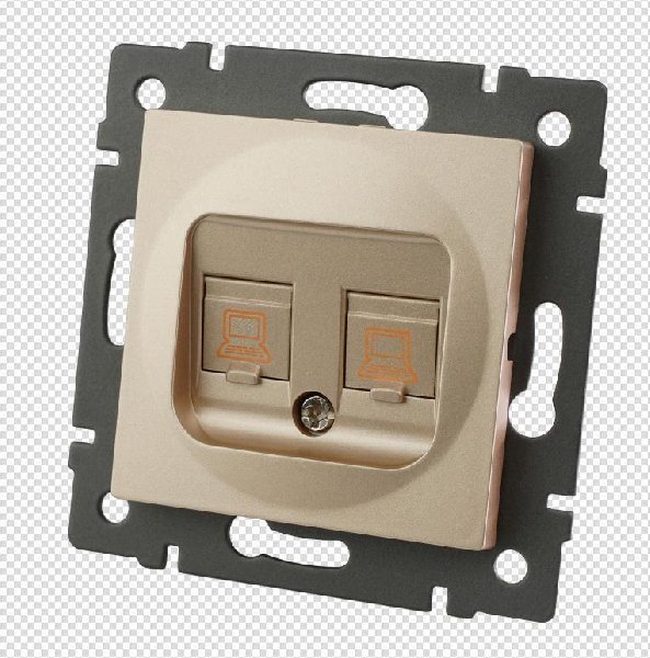 Механизм компьютерной розетки двойной SCT-MPC2-PL-GD-V (RJ-45, CAT6) (Arlight, -)