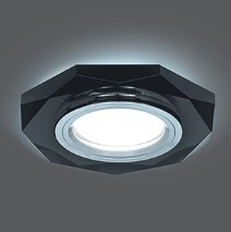 Светильник Точечный ДекорСтекло MR16+LED4100К 1х50Вт GU5.3 Графит D90х25мм IP20 BL056 Gauss