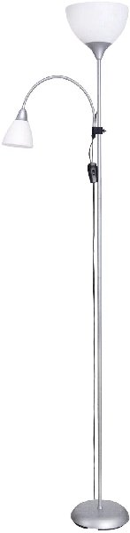 Торшер Е27 60Вт+Е14 40Вт Серебристый С регулировкой наклона Механич выключатель НТ-759 S   ARTSTYLE