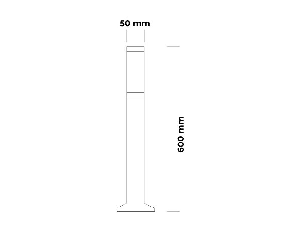 Светильник Газонный LED 220В 5Вт 3000K Черный песок 50х50х600мм Аллюм. IP65 A-PATH/R-12 BiLight