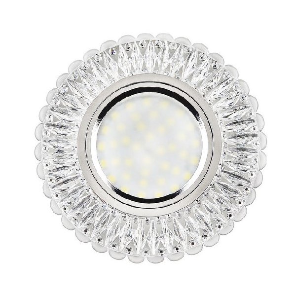 Светильник Точечный ДекорСтекло MR16+LED 1х50Вт GU5.3  Прозрачный D100х25мм  IP20 K1626L-1 LBT