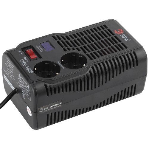 Стабилизатор 1-фаз. Бытовой 1000ВА РЕЛ. Uвх=160-260В. Uвых=220±8% 195х115х90 СНК-1000 ЭРА  (8/192)