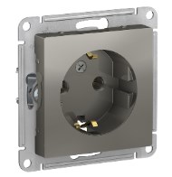 Розетка В Рамку  Одинарная С Заземлением Сталь IP20 16А 250В ATLASDESIGN Schneider Electric
