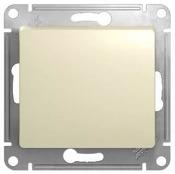 Переключатель В Рамку Одноклавишный Без Подсветки Бежевый IP20 10А 250В GLOSSA SE