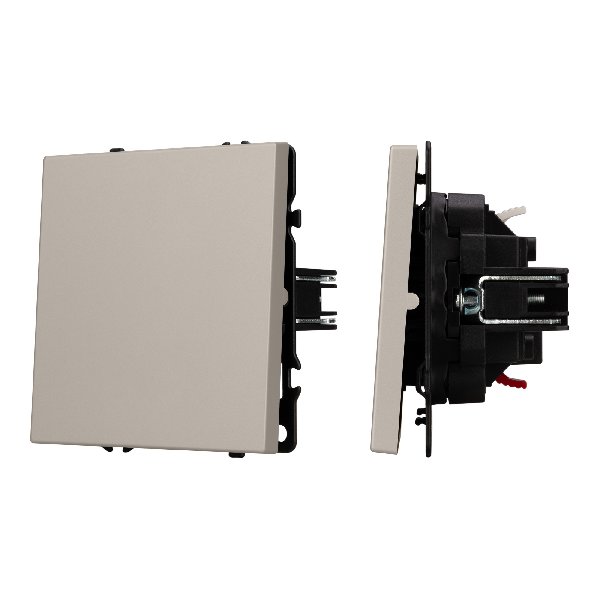 Механизм выключателя одноклавишный проходной SWT-NOBE-MKP1-SFPL-CA (230V, 10A) (Arlight, Кашемир)