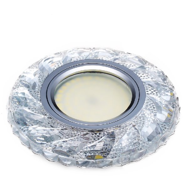 Светильник Точечный ДекорСтекло MR16+LED 1х50Вт GU5.3  Прозрачный D95х25мм  IP20 K1102L LBT