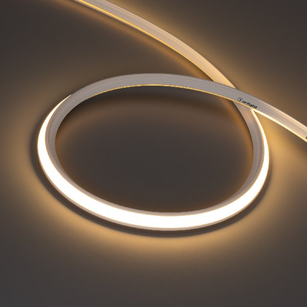 Лента герметичная MOONLIGHT-3D-T-X544-10x10mm 24V Warm3000 (8 W/m, IP67, 5m, wire x1) (Arlight, Выво