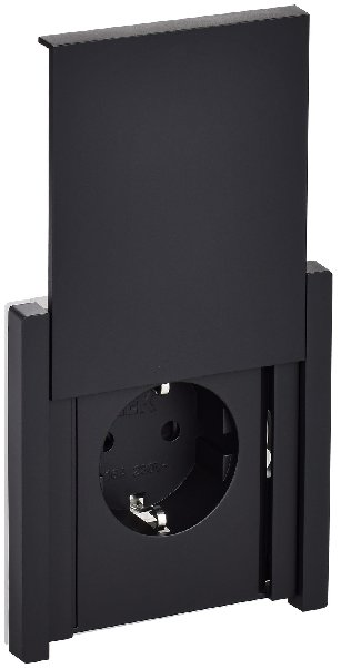 Розетка Встраив Одинарная С Заземлением+Шторки+Крышка Черный IP44 16А 250В FORTE&PIANO IEK