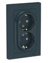 Розетка Встраив Двойная с Заземлением Изумруд IP20 16А 250В ATLASDESIGN Schneider Electric