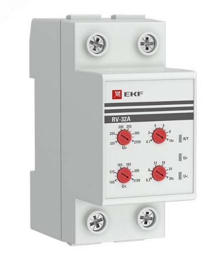 Реле напряжения RV-32A сквозное подключение PROxima