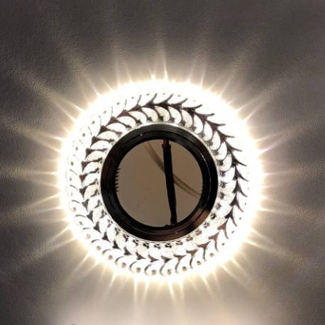 Светильник Точечный ДекорСтекло MR16+LED 1х50Вт GU5.3  Прозрачный D100х35мм  IP20 K1143L LBT