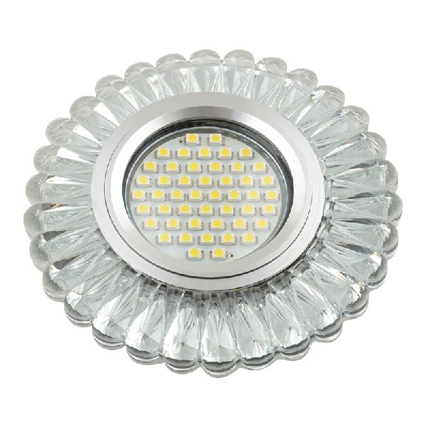 Светильник Точечный ДекорСтекло MR16+LED 1х50Вт GU5.3  Прозрачный D95х10мм  IP20 L145 Fametto