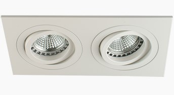 Светильник Точечный Поворотный MR16 2х50Вт GU5.3 Белый 170x90x4мм  IP20 AT 10-2 MWH Светкомплект