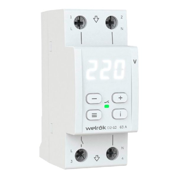 Реле напряжения на DIN-рейку 32А D2-32 Welrok