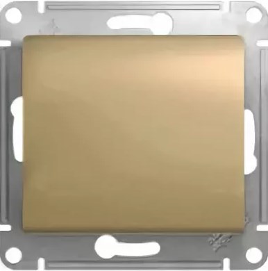 Перекрестный переключатель В Рамку Одноклавишный Без Подсветки Титан IP20 10А 250В GLOSSA SE