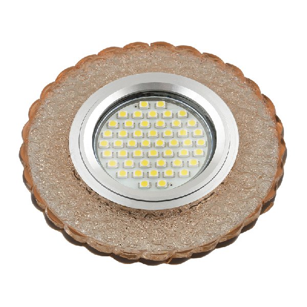 Светильник Точечный ДекорСтекло MR16+LED GU5.3 Коричневый D95х20мм Luciole L140 Fametto