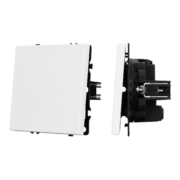 Механизм выключателя одноклавишный перекрёстный SWT-NOBE-MKX1-SFPL-WH (230V, 10A) (Arlight, Белый кв