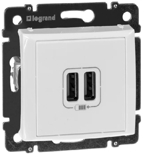 Розетка USB 2-м СП Valena белый Legrand