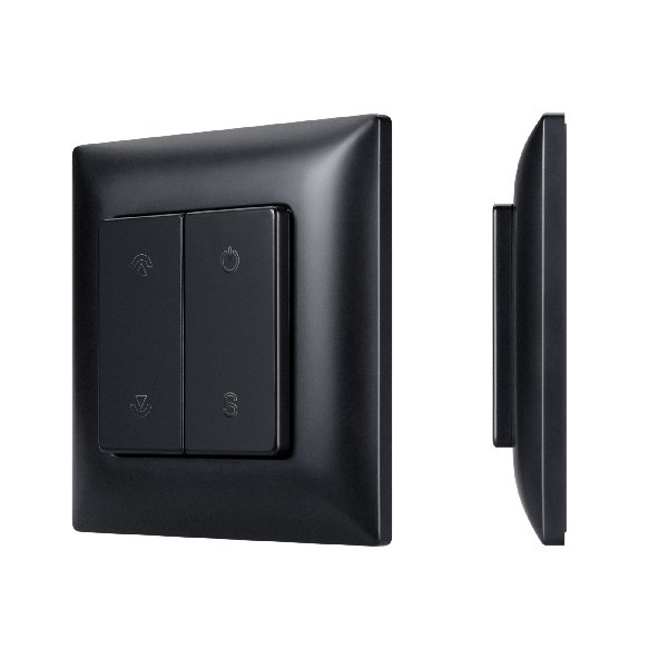 INTELLIGENT ARLIGHT Кнопочная панель SMART-RF-801-22-1G-DIM-SUF Black (3V, 2.4G) (IARL, IP20 Пластик