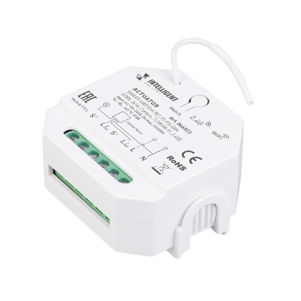 INTELLIGENT ARLIGHT Актуатор SMART-SWITCH-702-72-PS-DIN (230V, 2x1A, Curtain, TUYA Wi-Fi, 2.4G) (IAR