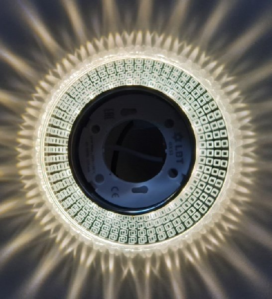 Светильник Точечный ДекорСтекло GX53+LED Прозрачный D125х45мм IP20 GX5331L-11 LBT