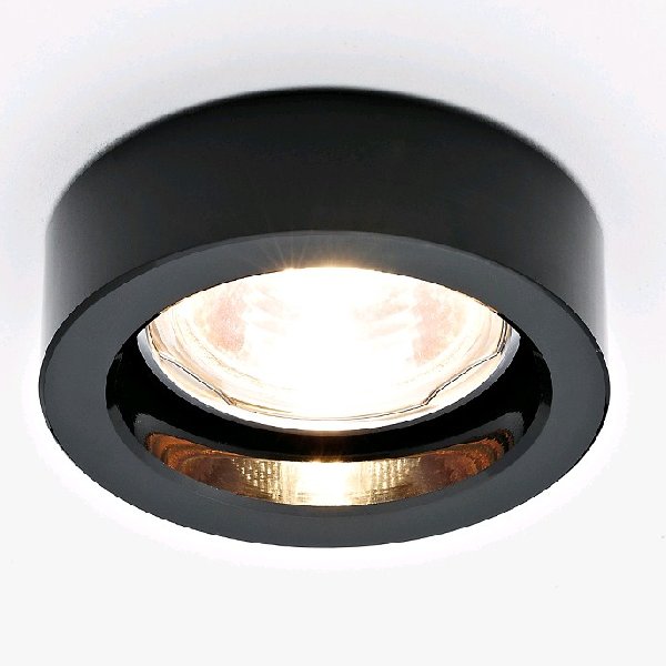 Светильник Точечный ДекорСтекло MR16 1х50Вт GU5.3 Черный 80x80x25мм IP20 Ambrella