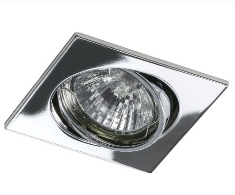 Светильник Точечный Поворотный MR16 1х50Вт GU5.3  Хром 85х85мм IP20 Lega 16 Lightstar