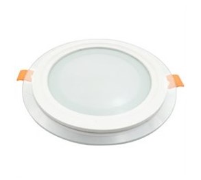 Круглый даунлайт со стеклом и подсветкой с драйвером 6W 220V 6500K D100x35