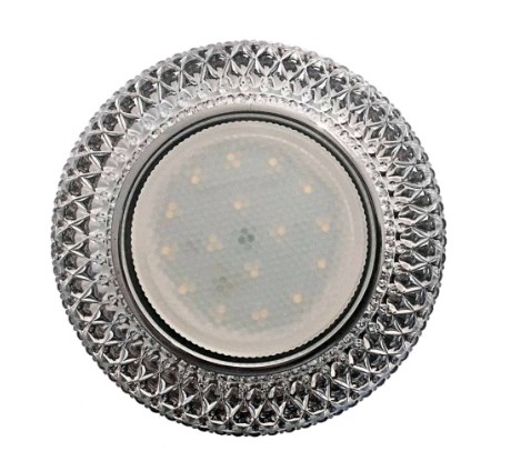 Светильник Точечный ДекорСтекло GX53+LED Прозрачный D125х38мм DECOR A Спутник