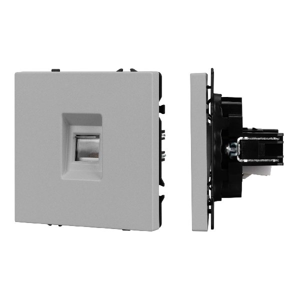 Механизм компьютерной розетки SCT-NOBE-MPC1-SFPL-IS (RJ-45, CAT6) (Arlight, Никель)