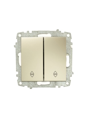 Переключатель В Рамку Двухклавишный Без Подсветки Титан IP20 10А 250В  Zena Vega EL-BI