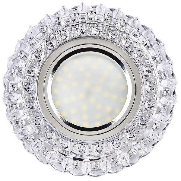 Светильник Точечный ДекорСтекло MR16+LED 1х50Вт GU5.3  Прозрачный D95х25мм  IP20 K1110L LBT