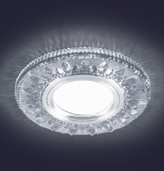 Светильник Точечный ДекорСтекло MR16+LED 1х50Вт GU5.3  Прозрачный D95х20мм  IP20 903