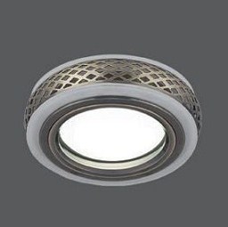 Светильник Точечный ДекорСтекло MR16+LED3000К 1х50Вт GU5.3 Бронза-Белый D73х30мм IP20 BL082 Gauss