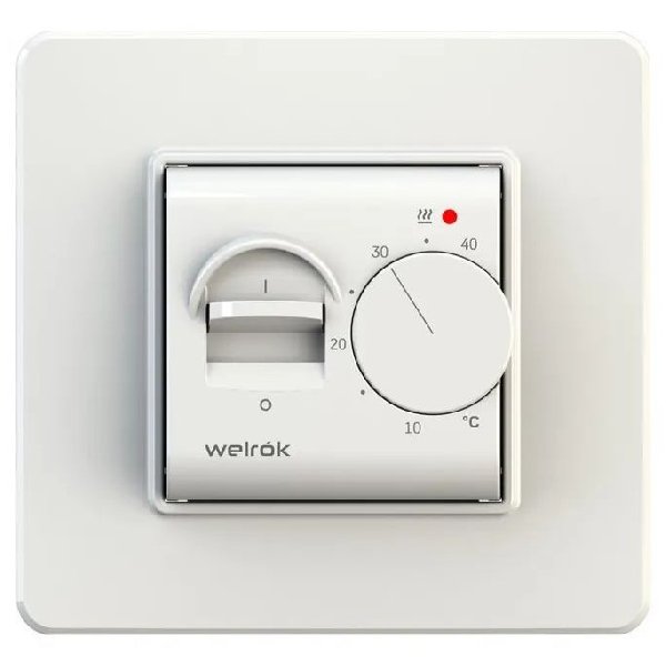 Терморегулятор Встраиваемый Механический Белый 16А ДП +10°С/+40°C mex Welrok