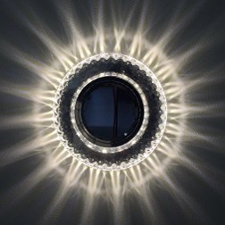 Светильник Точечный ДекорСтекло MR16+LED 1х50Вт GU5.3  Серебро D105х35мм  IP20 Y1575L LBT