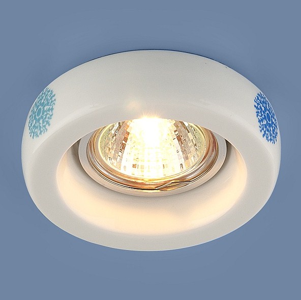 Светильник Точечный Врезной MR16 1х50Вт GU5.3  Белый-Голубой D97мм IP20 9227 ES