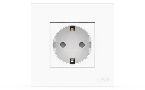 Розетка В Рамку Одинарная с Заземлением  Белый IP20 16А 250В  Vox El-Bi