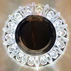 Светильник Точечный ДекорСтекло MR16+LED 1х50Вт GU5.3  Серебро D95х25мм  IP20 D1611L LBT