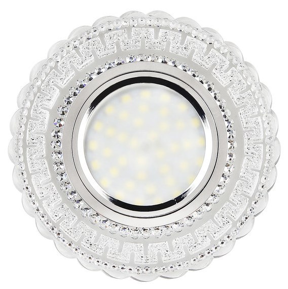 Светильник Точечный ДекорСтекло MR16+LED 1х50Вт GU5.3  Прозрачный D100х25мм  IP20 K1628L-1 LBT