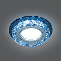 Светильник Точечный ДекорСтекло MR16+LED4100К 1х50Вт GU5.3 Черный D95х35мм IP20 BL042 Gauss