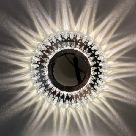 Светильник Точечный ДекорСтекло MR16+LED 1х50Вт GU5.3  Прозрачный D100х25мм  IP20 K1680 LBT