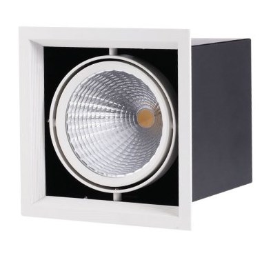 Светильник Карданный LED   1x30Вт Бел 4000K Симм. 35º 2400Лм 195х195x170 FL-LED